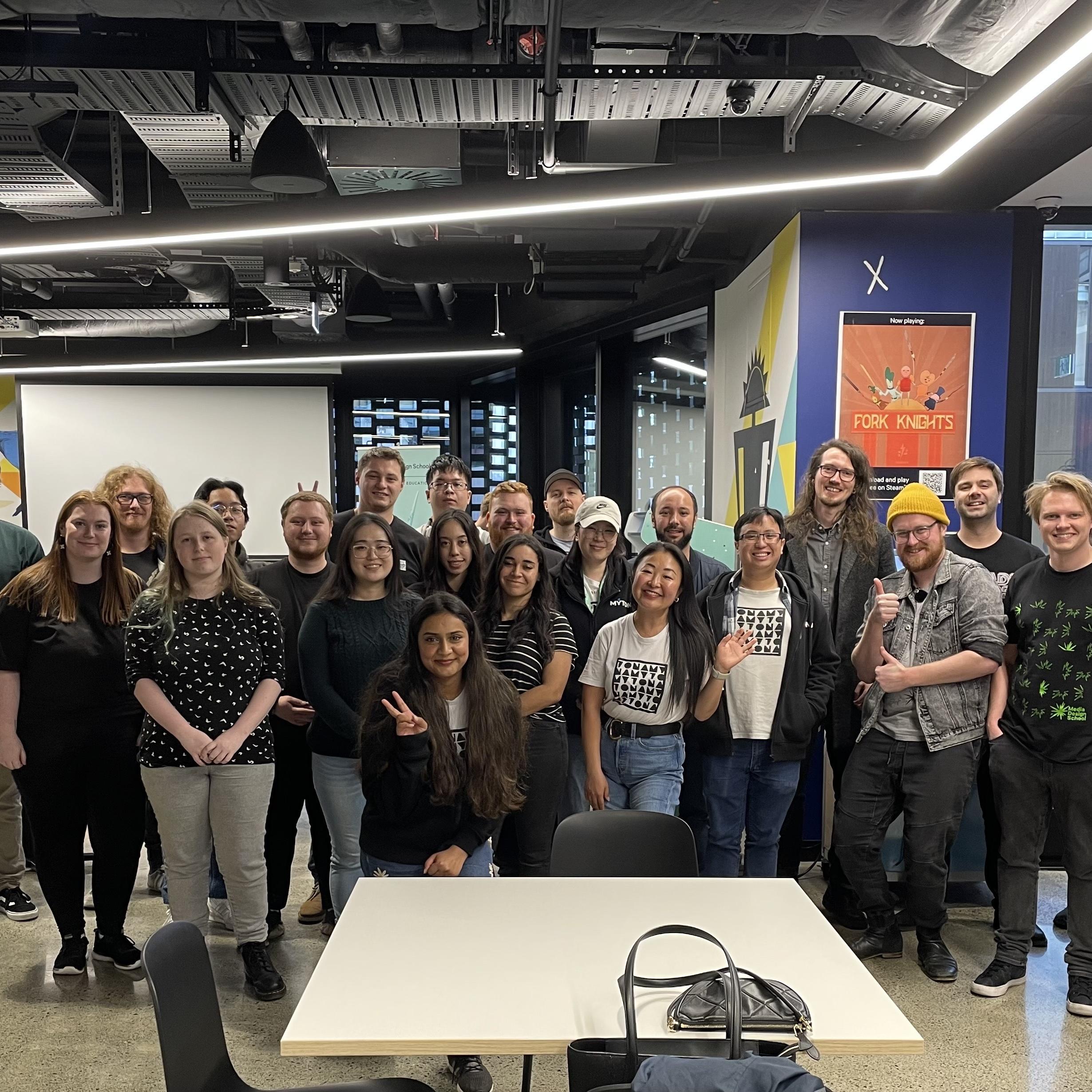New Zealand team visited Media Design School to meet with the graduating classes